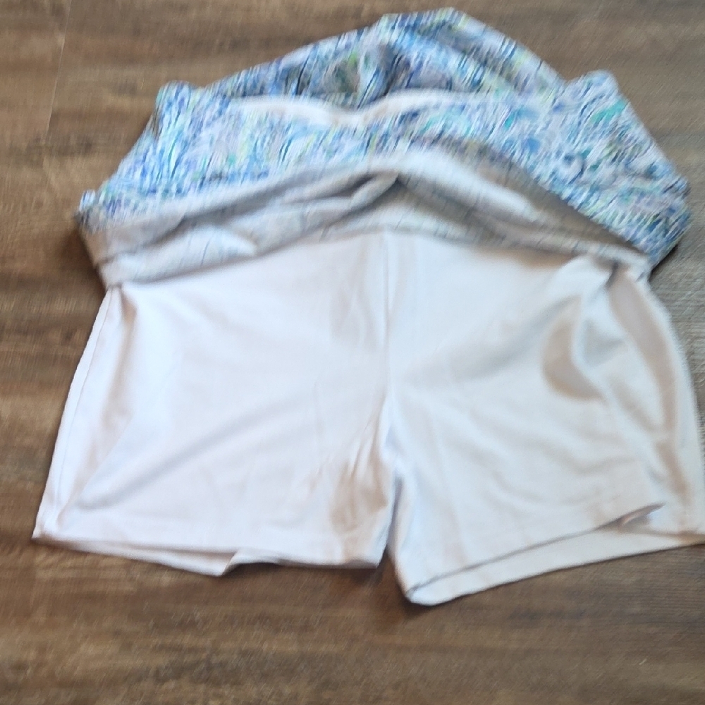 Weekend Routine Blue, Green And White Skort Size Large - Picture 6 of 9